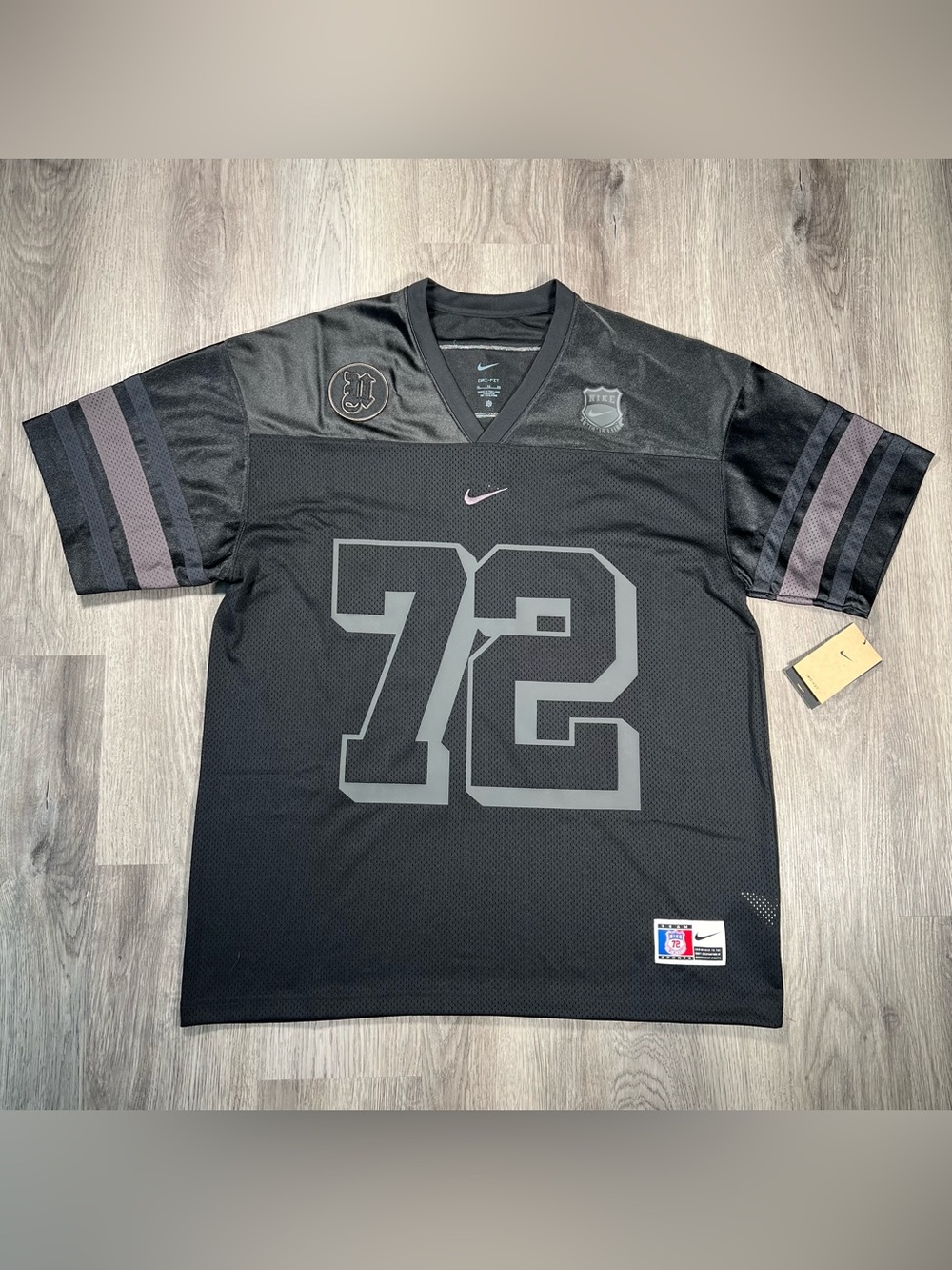 NWT Nike Football Next Up Lifestyle Jersey #72 IH7492-010 Mesh‎ Black Men's XL
